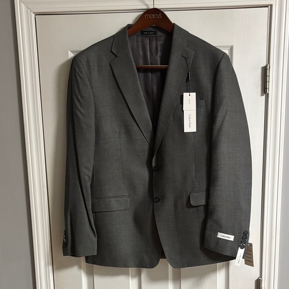 Calvin Klein Charcoal Blazer for Men - NWT - 46R
